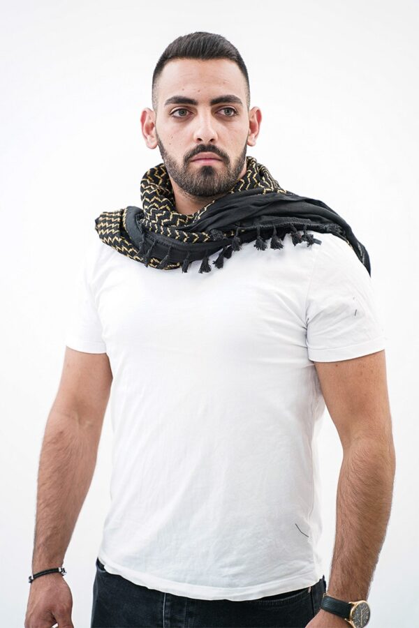 Shams Black Hirbawi® Kufiya Man Serious