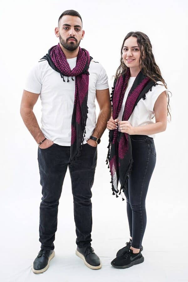 Ramallah Black Hirbawi® Kufiya Man and Woman