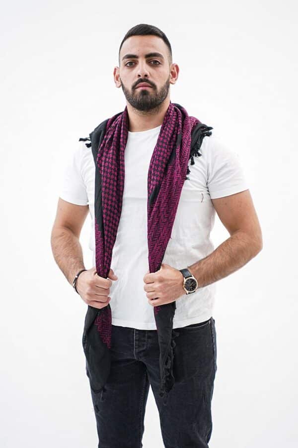 Ramallah Black Hirbawi® Kufiya Man Pose