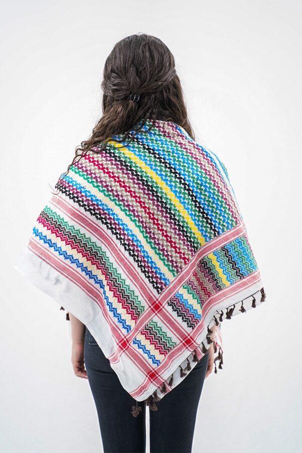 Rainbow Hirbawi® Kufiya Woman Back