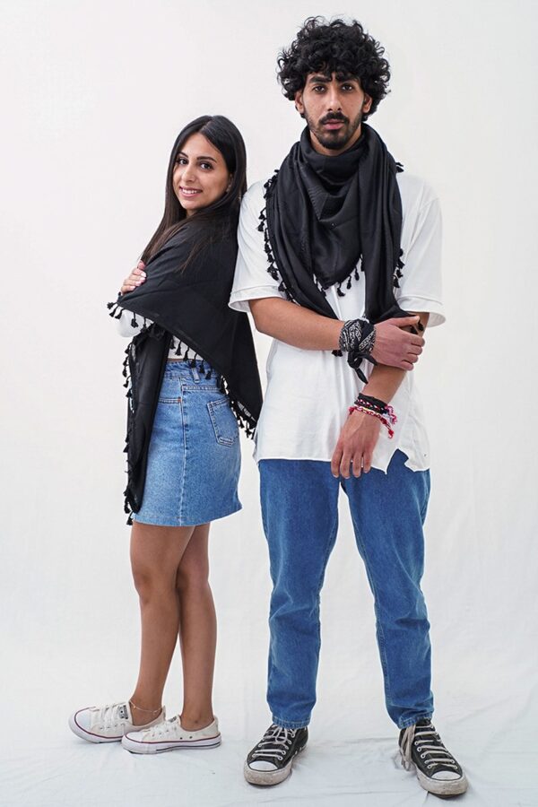 Pure Black Hirbawi® Kufiya Woman & Man