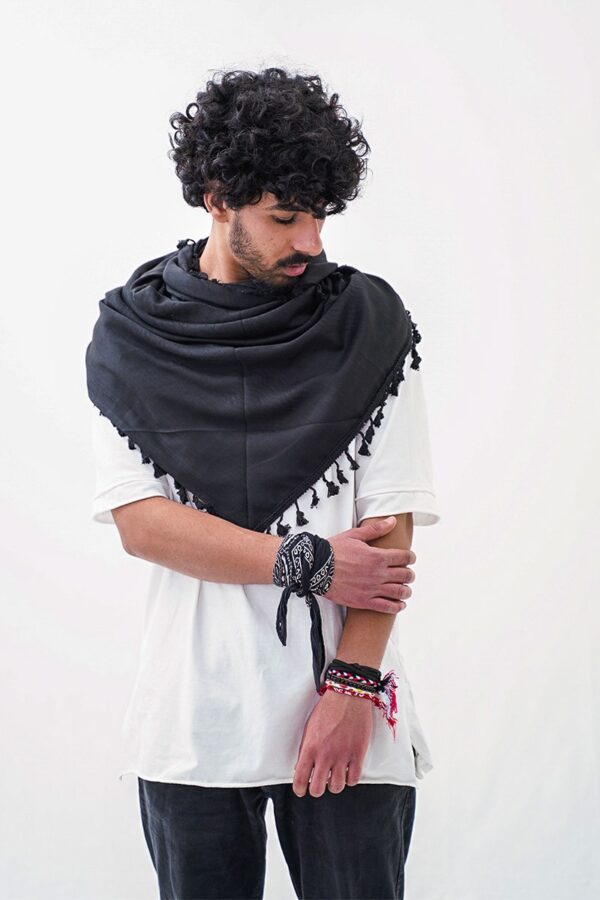 Pure Black Hirbawi® Kufiya Man