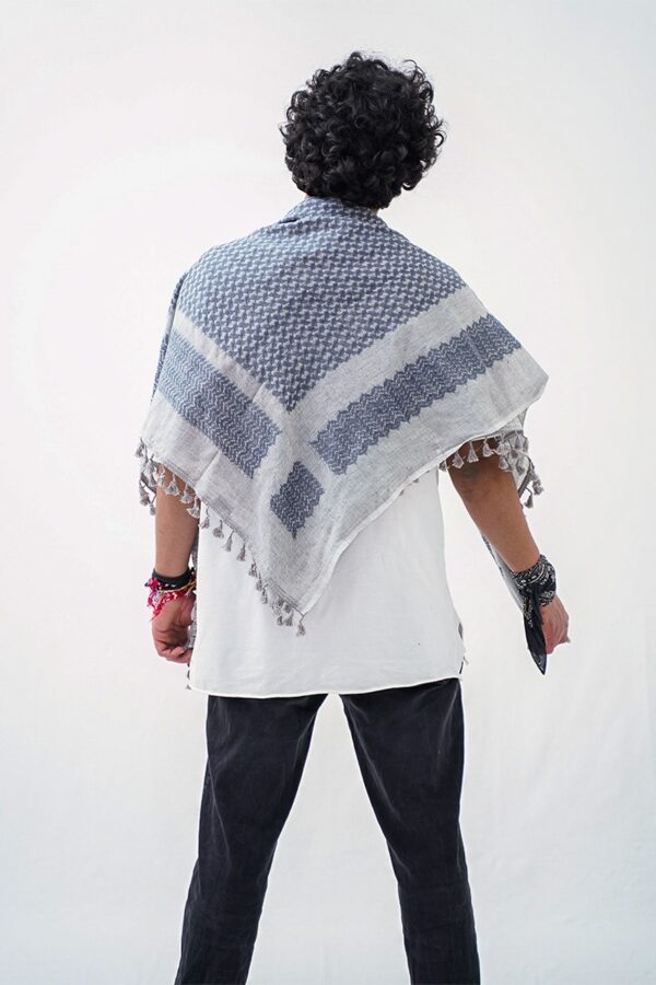 Nablus White Hirbawi® Kufiya Man Back
