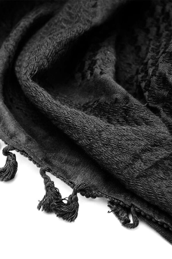Pure Black Hirbawi® Kufiya Material