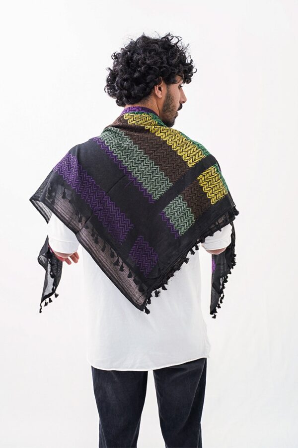 Lavender Dark Hirbawi® Kufiya Man Back
