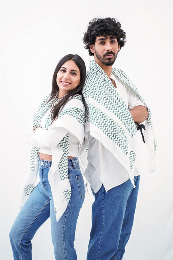 Kaubar White Hirbawi® Kufiya Woman & Man