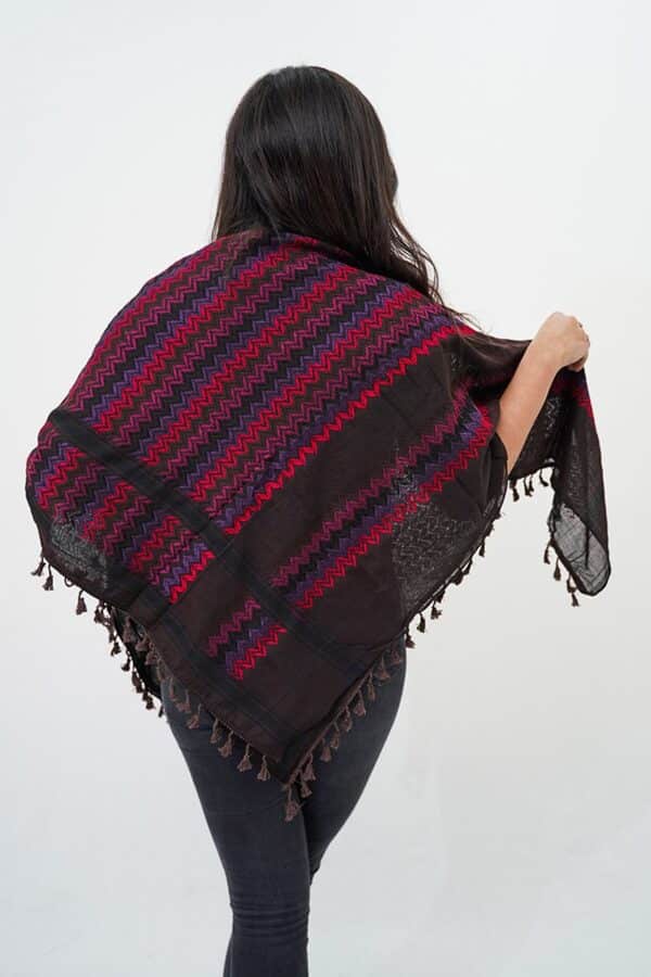 Coffee Brown Hirbawi® Kufiya Woman Back