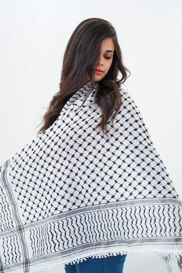 Black and White Hirbawi® Kufiya Woman