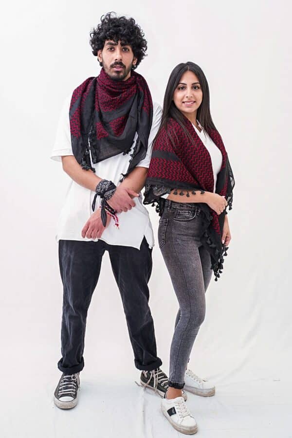 Um Suleiman Kufiya Man and Happy Woman