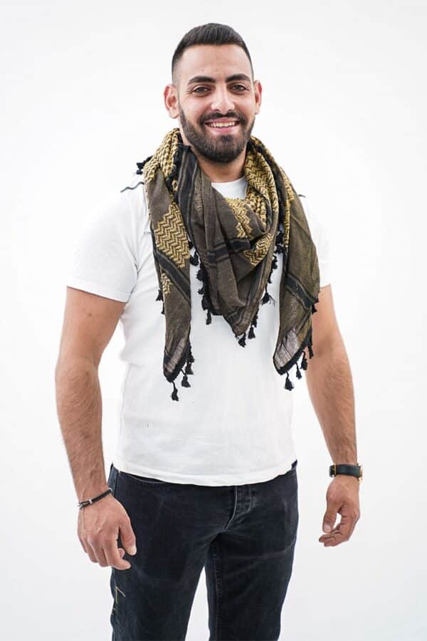 Royal Brown Hirbawi® Kufiya Man Smiling