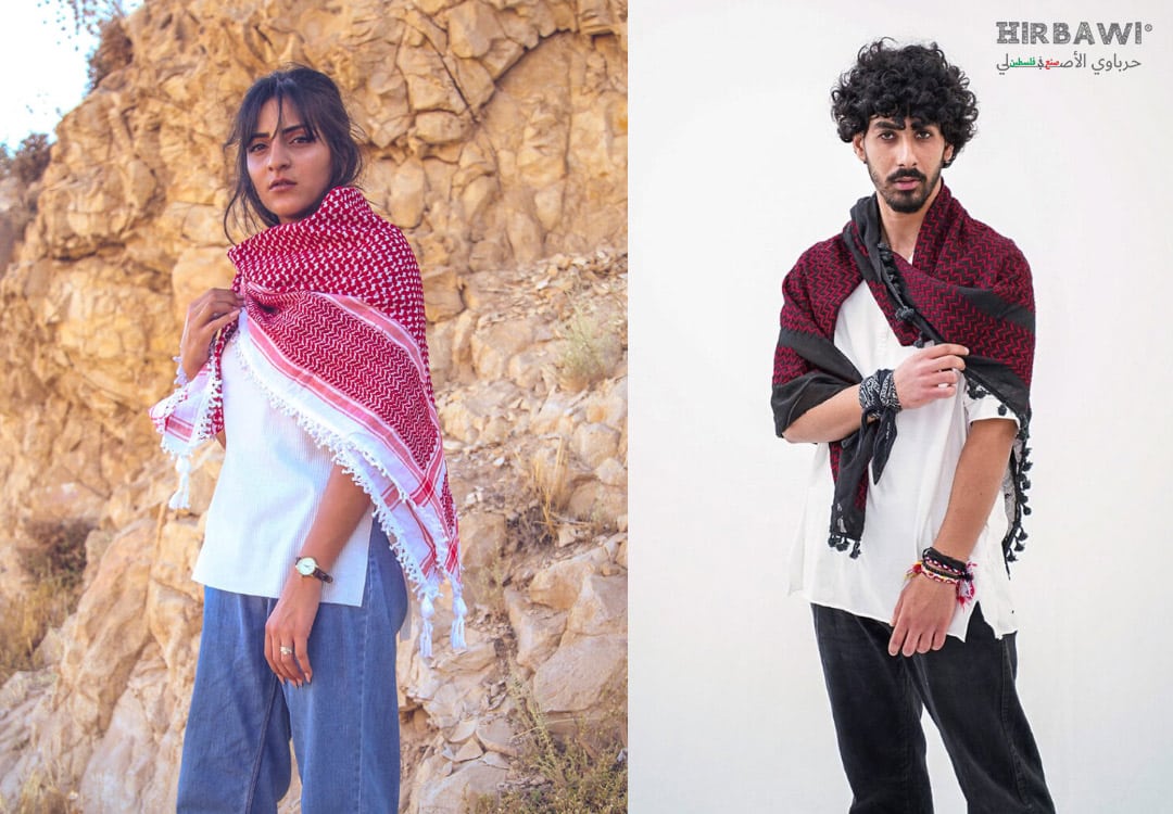 How to Tie a Keffiyeh: Poncho Shoulder Wrap Keffiyeh